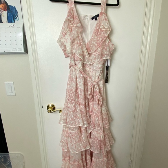 NWT -Rachel by Rachel Roy, 18W, maxi dress,color eggshell blush light pink/cream - Picture 3 of 12